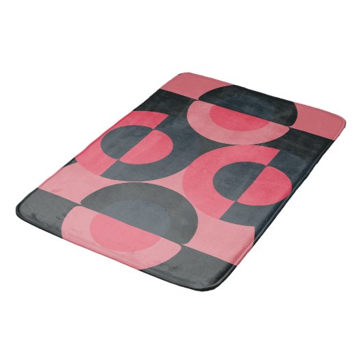 ミッドセンチュリーモダンの夏の夕日 バスマット (アングル)