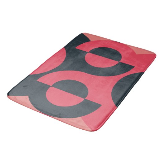 ミッドセンチュリーモダンの夏の夕日 バスマット (アングル)