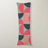 ミッドセンチュリーモダンの夏の夕日 ボディピロー (正面縦)