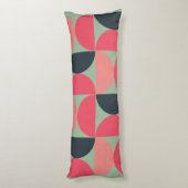 ミッドセンチュリーモダンの夏の夕日 ボディピロー (裏面 (縦))