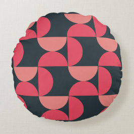 ミッドセンチュリーモダンの夏の夕日 ラウンドクッション