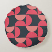 ミッドセンチュリーモダンの夏の夕日 ラウンドクッション (裏面)