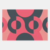 ミッドセンチュリーモダンの夏の夕日 ラッピングペーパーシート (正面3)