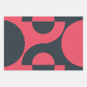 ミッドセンチュリーモダンの夏の夕日 ラッピングペーパーシート (正面2)