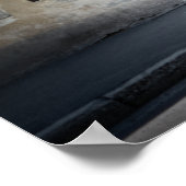 ミッドセンチュリーモダンの女性とバイクの男 ポスター (角)