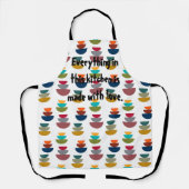 ミッドセンチュリーモダンの明るいミニマリズム エプロン (正面)