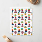 ミッドセンチュリーモダンの明るいミニマリズム ノートカード (正面/裏面インサイチュ)