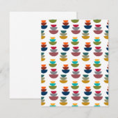 ミッドセンチュリーモダンの明るいミニマリズム ノートカード (正面/裏面)