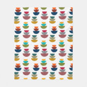 ミッドセンチュリーモダンの明るいミニマリズム フリースブランケット (正面)