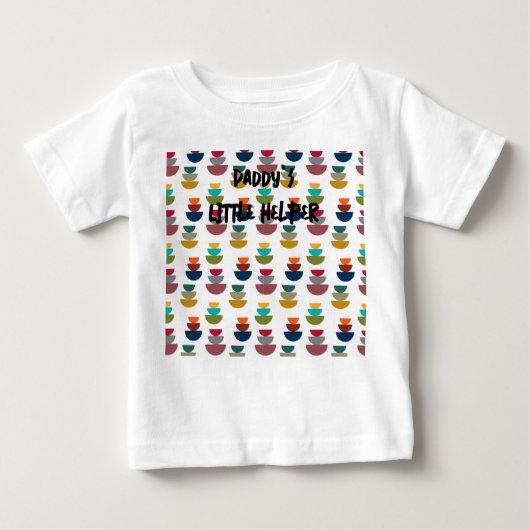 ミッドセンチュリーモダンの明るいミニマリズム ベビーTシャツ (正面)