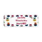 ミッドセンチュリーモダンの明るいミニマリズム ラベル (正面)