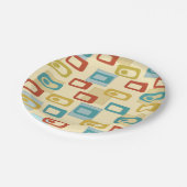 ミッドセンチュリーモダンの陽気なジオポッドパターン ペーパープレート (アングル)