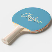 ミッドセンチュリーモダンアクア絵を描スカイ名 卓球ラケット (正面アングル)