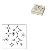 ミッドセンチュリーモダンアトミックイラストレーションスケッチ ラバースタンプ (押印)