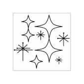 ミッドセンチュリーモダンアトミックイラストレーションスケッチ ラバースタンプ (インプリント)