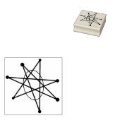 ミッドセンチュリーモダンアトミッククリスマススターバストMCM ラバースタンプ (押印)