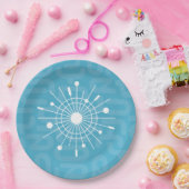 ミッドセンチュリーモダンアトミックスプートニク雪片モダン ペーパープレート (パーティー)