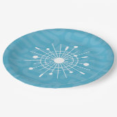 ミッドセンチュリーモダンアトミックスプートニク雪片モダン ペーパープレート (アングル)