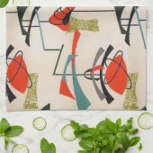 ミッドセンチュリーモダンアトミックファブリックキッチンタオル キッチンタオル (折り畳み)