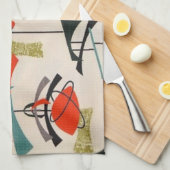 ミッドセンチュリーモダンアトミックファブリックキッチンタオル キッチンタオル (四つ折り)