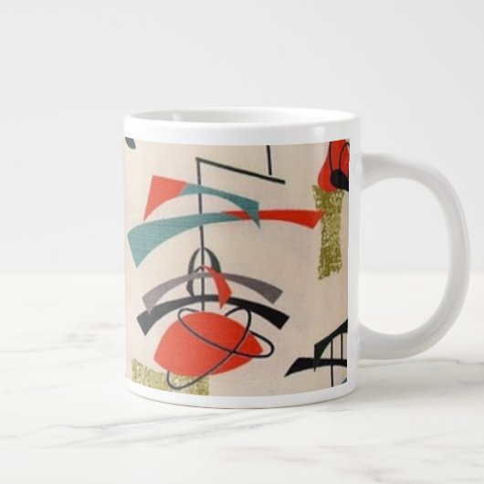 ミッドセンチュリーモダンアトミックファブリックジャンボマグ ジャンボコーヒーマグカップ (右)