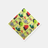 ミッドセンチュリーモダンアトミックフィッシュ紙ナプキンス スタンダードカクテルナプキン (角)