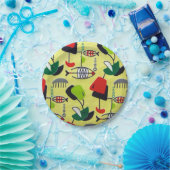 ミッドセンチュリーモダンアトミックフィッシュ紙プレート ペーパープレート (パーティー)