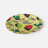 ミッドセンチュリーモダンアトミックフィッシュ紙プレート ペーパープレート (アングル)