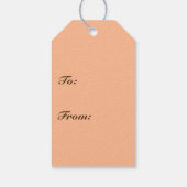 ミッドセンチュリーモダンアトミックプリントパステルピーチ ギフトタグ (裏面)