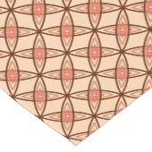 ミッドセンチュリーモダンアトミックプリントパステルピーチ ショートテーブルランナー (コーナー)