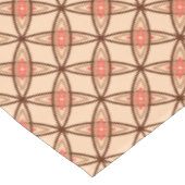 ミッドセンチュリーモダンアトミックプリントパステルピーチ テーブルクロス (アングル)