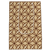 ミッドセンチュリーモダンアトミックプリント – カメルタン ミディアムペーパーバッグ (裏面)