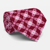 ミッドセンチュリーモダンアトミックプリント – ブルゴーニュワイン ネクタイ (ロール)