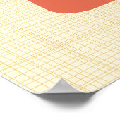 ミッドセンチュリーモダンアトミック幾何学抽象芸術 ポスター (角)