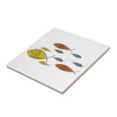 ミッドセンチュリーモダンアトミック時代の魚の水泳カスタム タイル (側面)