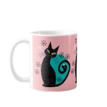 ミッドセンチュリーモダンアトミック猫のレトロアドレス