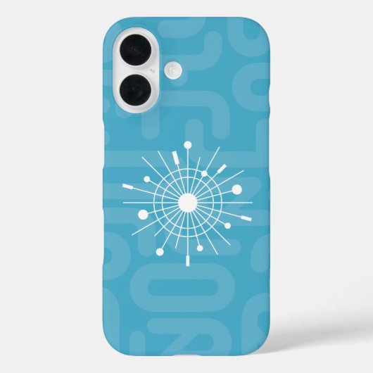 ミッドセンチュリーモダンアトミック・スノーフレーク・クリスマモダンス Case-Mate iPhoneケース (裏面)