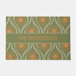 ミッドセンチュリーモダンアトミック・ドロップレトロパーソナライズされた ドアマット