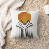 ミッドセンチュリーモダンアミニマルーチイエローオレンジ クッション (ブランケット)