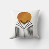 ミッドセンチュリーモダンアミニマルーチイエローオレンジ クッション (裏面)