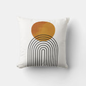 ミッドセンチュリーモダンアミニマルーチイエローオレンジ クッション (正面)