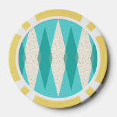 ミッドセンチュリーモダンアーガイルトランプのポーカーチップ ポーカーチップ (裏面)