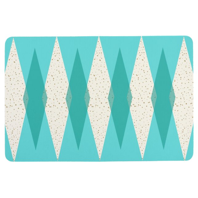 ミッドセンチュリーモダンアーガイルフロアマット フロアマット (正面)