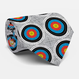 ミッドセンチュリーモダンアーチェリーターゲットパターン ネクタイ