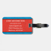 ミッドセンチュリーモダンアーチェリーターゲットパターン ラゲッジタグ (裏面横)