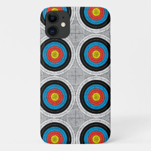 ミッドセンチュリーモダンアーチェリーターゲットパターン iPhone 11 ケース