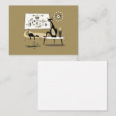 ミッドセンチュリーモダンアートキャッツ ノートカード (正面/裏面)