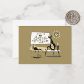 ミッドセンチュリーモダンアートキャッツ ノートカード (正面/裏面インサイチュ)