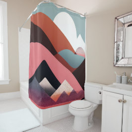 ミッドセンチュリーモダンアートシャワーカーテン シャワーカーテン