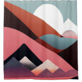 ミッドセンチュリーモダンアートシャワーカーテン シャワーカーテン (正面)